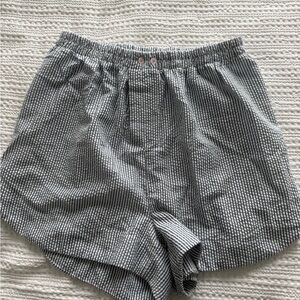 Free People Black and White Checkered Women's Shorts